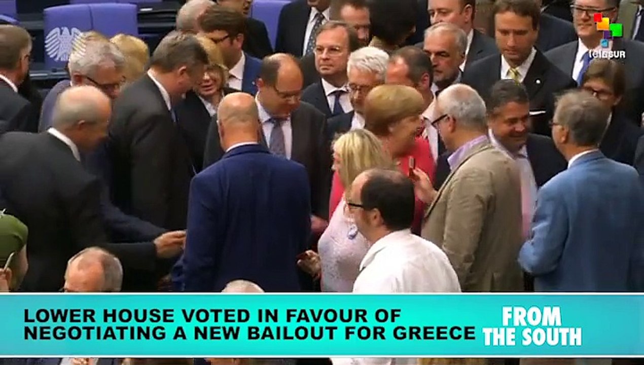 Greece burns as Germany votes