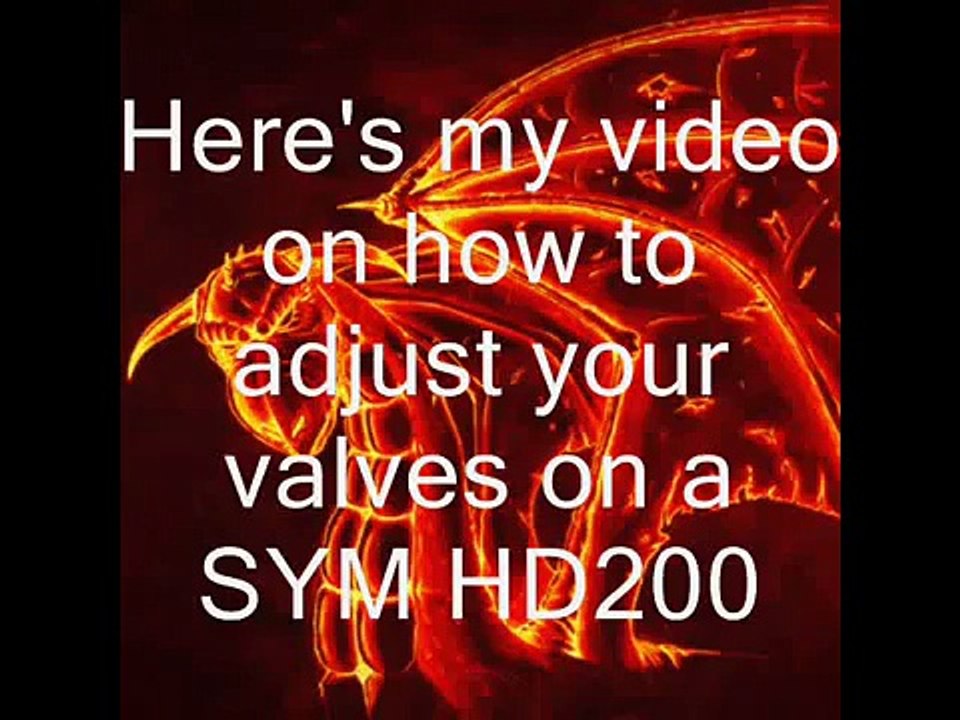 SYM HD200 Valve Adjustment