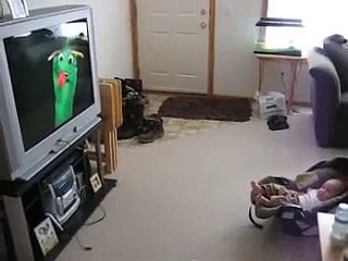 Baby Jayden getting scared by Baby Einstein