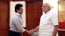 Former Indian cricketer Sachin Tendulkar calls on PM Modi