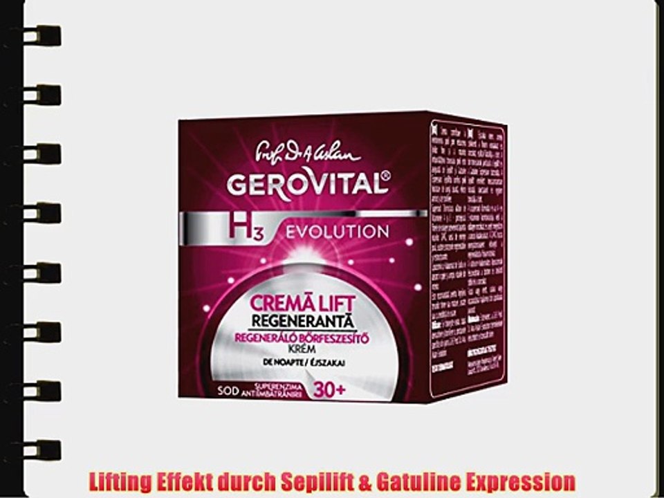 Gerovital H3 Evolution Regenerierende Lifting Creme 30  50 ml