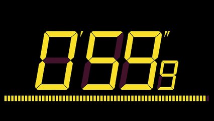 1 Minute 60 Second Countdown Digital (HD)