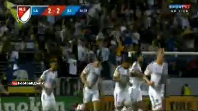 Steven Gerrard First Goal in MLS - LA Galaxy vs San Jose Earthquakes 2-2 MLS