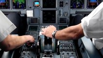 landing/atterrissage A320 Air France Paris CDG/LFPG cockpit view