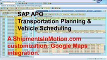 SAP APO TP/VS customization: Google Maps integration