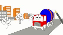 Cartoon about a concrete mixer for kids. Learning colors. Cartoons about Big Trucks & Vehicles