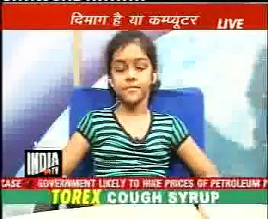 Priyanshi Somani Maths Champion