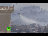 Athens wildfire threat: Greek capital in smoke, helicopters dispatched