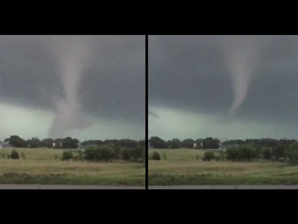 Twister incoming: Moment tornado rips through suburbs in Texas