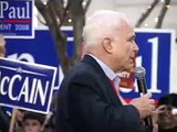 McCain: Rally with supporters at Manchester City Hall
