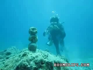 Diver Blows Over a Pile of Rocks ...........................!!!!!!!!!!!!!!!!!!!!!!!!!!!!!!!