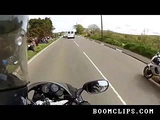 Lucky Motor Cyclist Dodges Van...............................!!!!!!!!!!!!!!!!!!!!!!!!!!!!!!!!!!!!!!