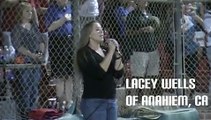Lacey Wells sings our National Anthem - 2009 PS World Series - Big League Dreams (Cat City)