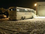 National Express coach stuck in the snow