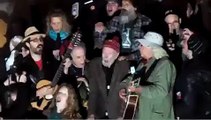 Pete Seeger and Occupy Wall Street Sing 'We Shall Overcome' at Columbus Circle (10/21/11)