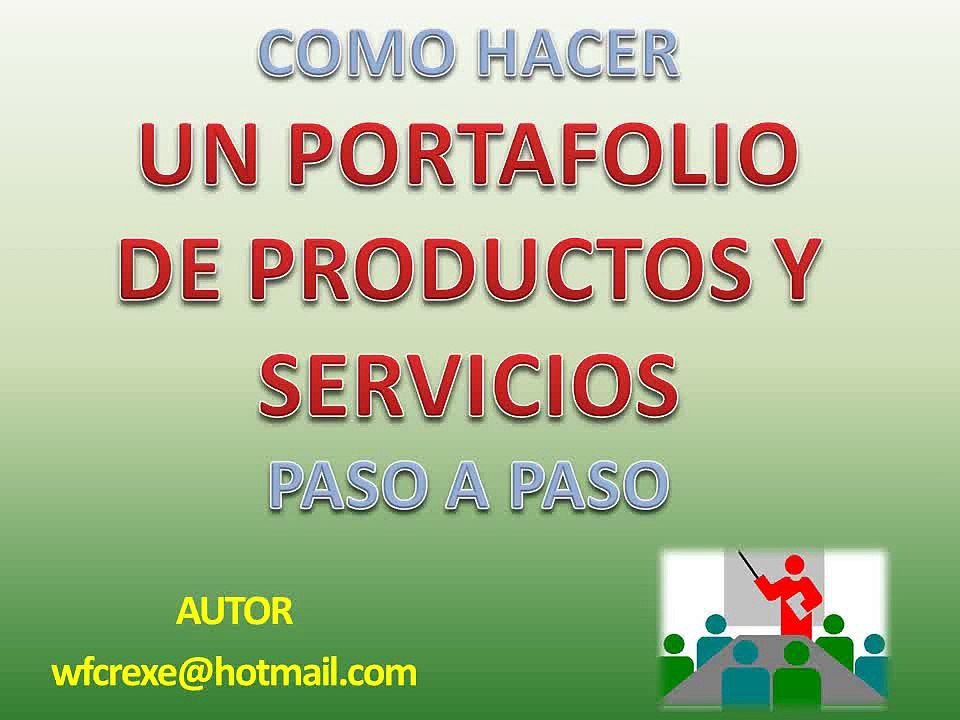 como hacer un buen portafolio de servicios