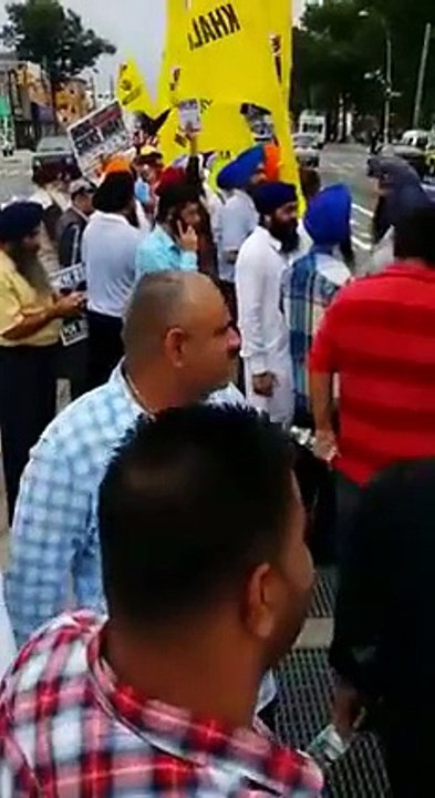 Protest against SAD Badal Newyork  3