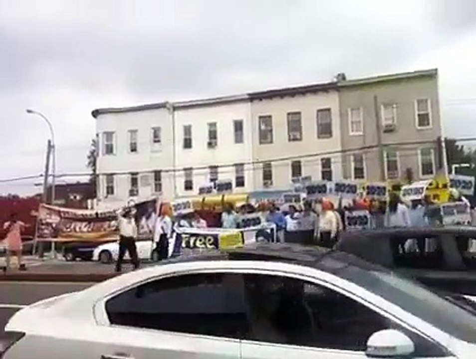 Protest against SAD Badal Newyork 2