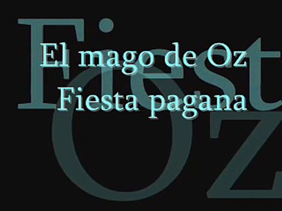 Mago de Oz fiesta pagana con letra