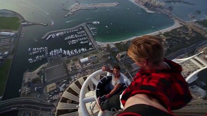 Russian guys on the roof top in Dubai