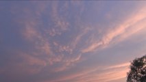 Red mammatus clouds during sunset 1080p