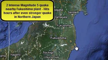 2 Quakes Rock Fukushima Nuclear Power Plant & update 8/25/12