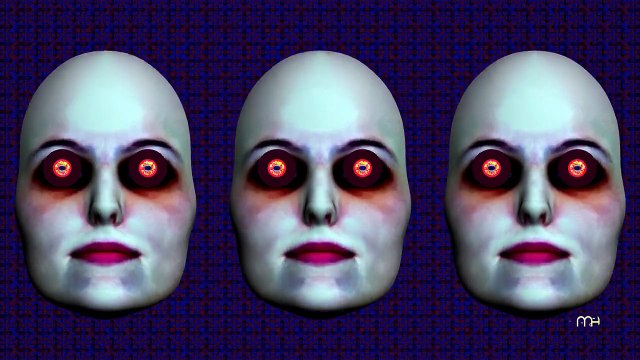 Ladies with a dark side. Visual illusion. Trippy and scary. You've been warned.