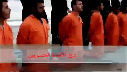 فيديو لحظة اعدام الأقباط المصريين بجودة HD