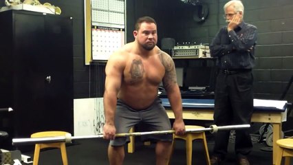 Brian Carroll with Dr. Stuart McGill - lifter's wedge with empty bar