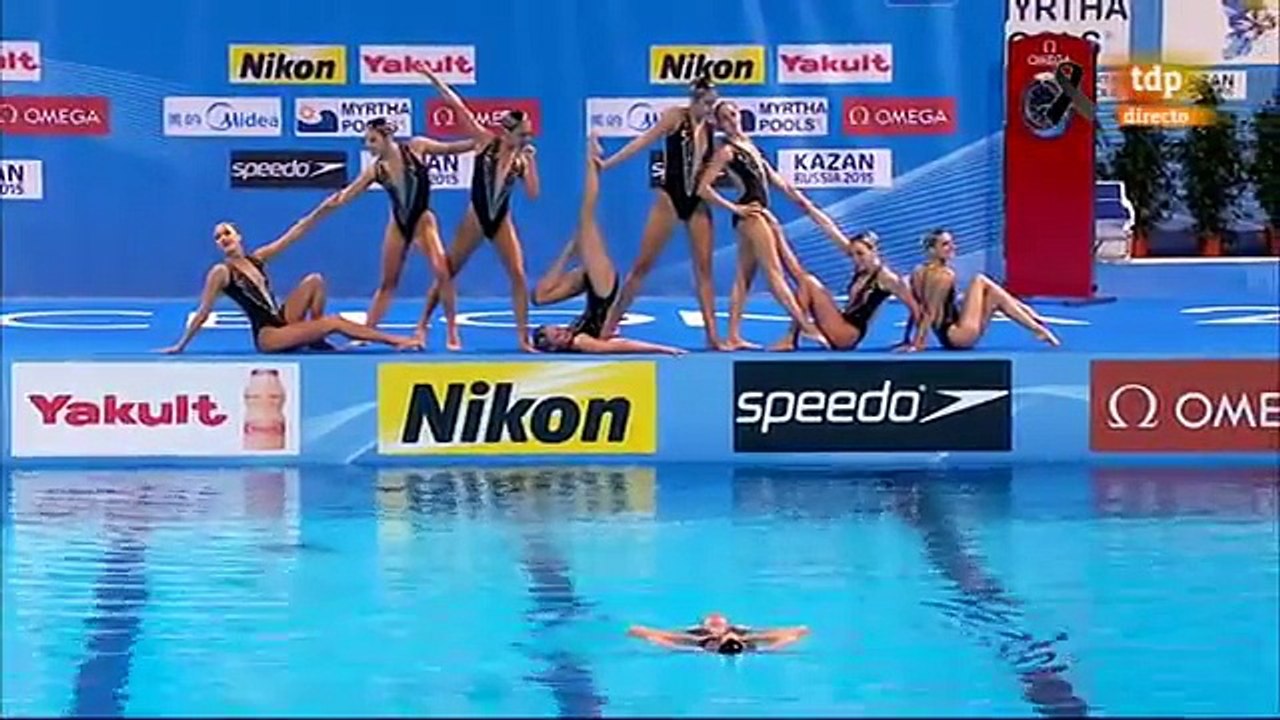 Natación Sincronizada. Mundial 2013. Combinada. Rutina libre. Final (11-14) España