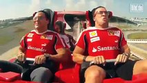Fernando Alonso und Felipe Massa in der schnellsten Achterbahn der Welt
