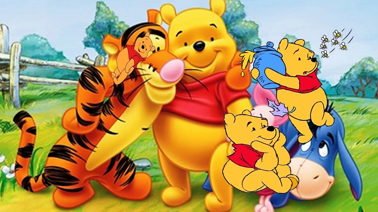 Cartoon Finger Family  Winnie The Pooh Funny Song  Nursery Rhymes for Kids