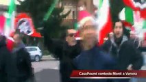 Verona: CasaPound Italia contesta Mario Monti