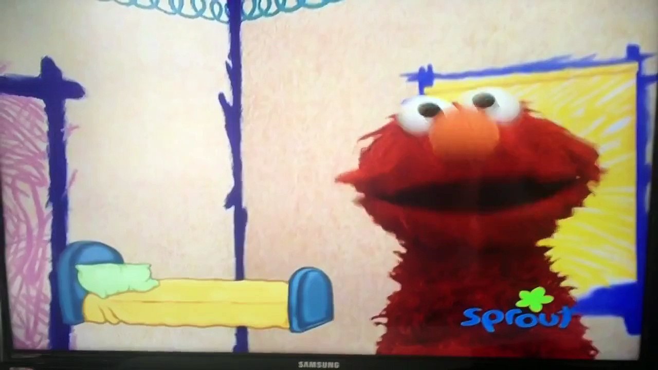 Elmo Counting Six Elephants in a Bed