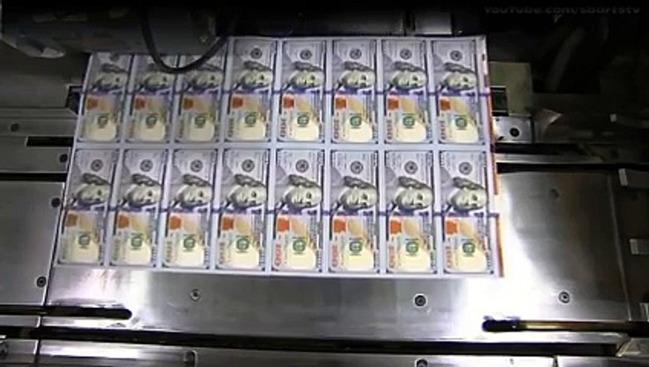 Hundred Dollar Bills Being Printed