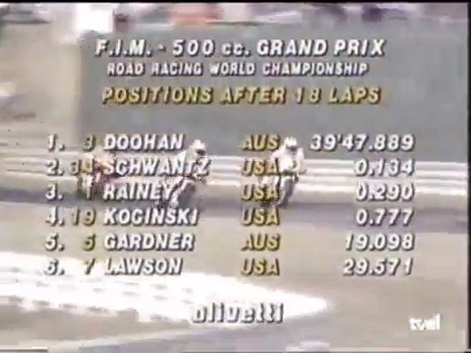 Moto Gp Suzuka 1991 Schwantz, Rainey, Doohan, Kocinski (500 c.c.) Motociclismo