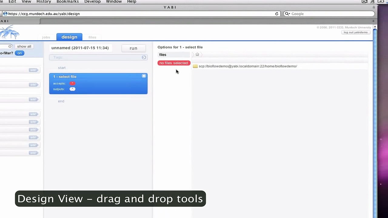 Yabi - NCBI blast use EBI web services