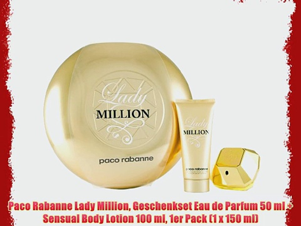 Paco Rabanne Lady Million Geschenkset Eau de Parfum 50 ml   Sensual Body Lotion 100 ml 1er