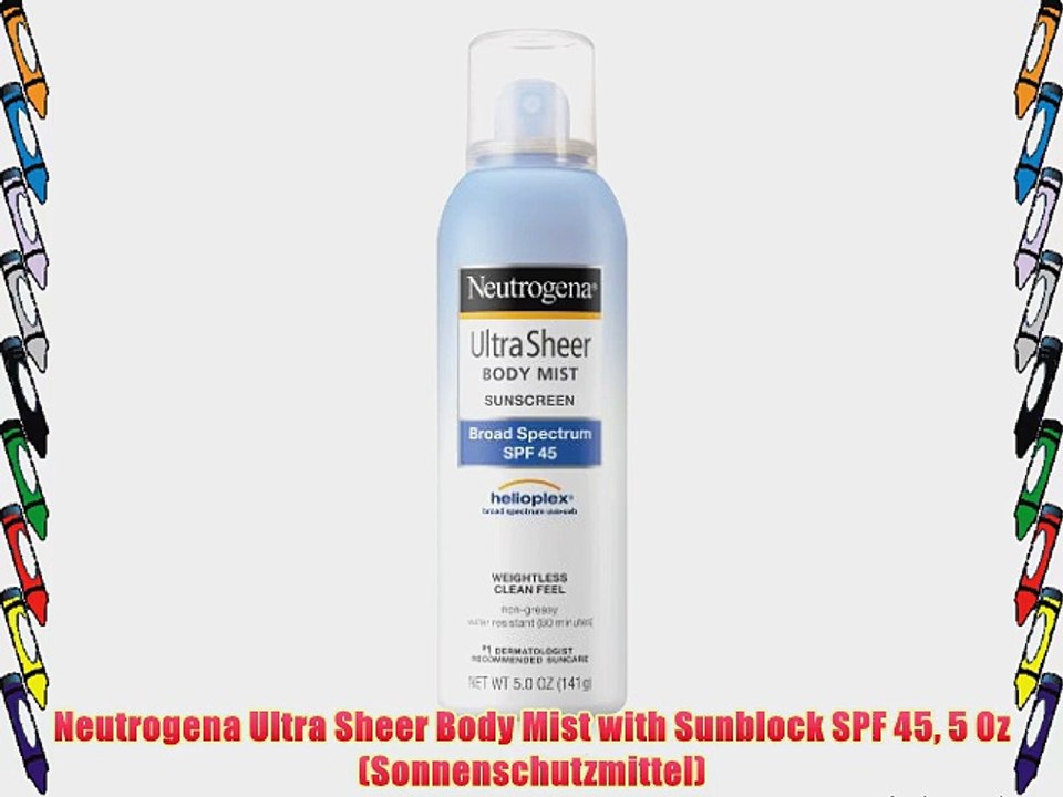 Neutrogena Ultra Sheer Body Mist with Sunblock SPF 45 5 Oz (Sonnenschutzmittel)