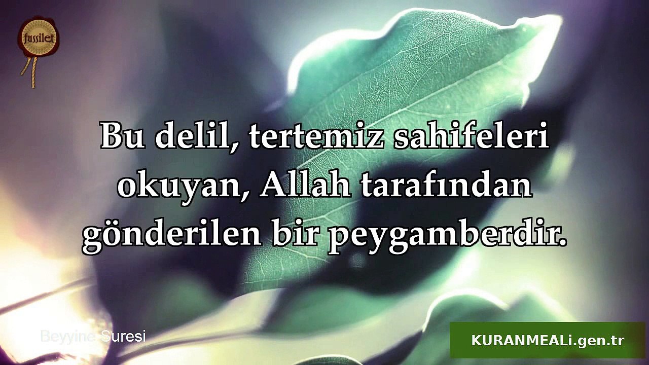 Beyyine Suresi