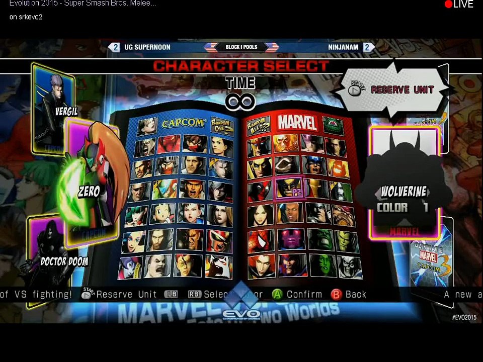 EVO 2015 - Ultimate Marvel vs Capcom 3: Supernoon vs Ninja