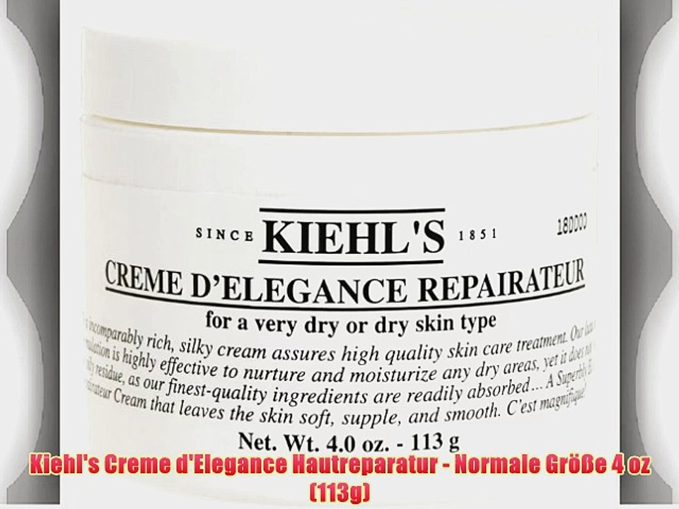 Kiehl's Creme d'Elegance Hautreparatur - Normale Gr??e 4 oz (113g)