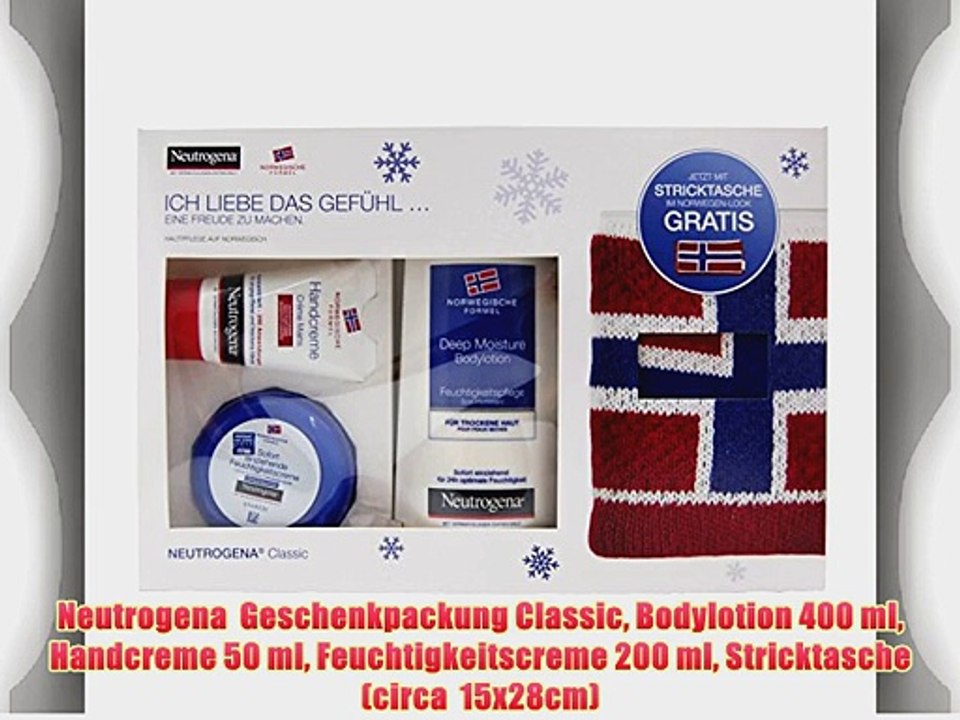 Neutrogena  Geschenkpackung Classic Bodylotion 400 ml Handcreme 50 ml Feuchtigkeitscreme 200
