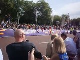 Olympic cycling road race start from the Victoria Memorial