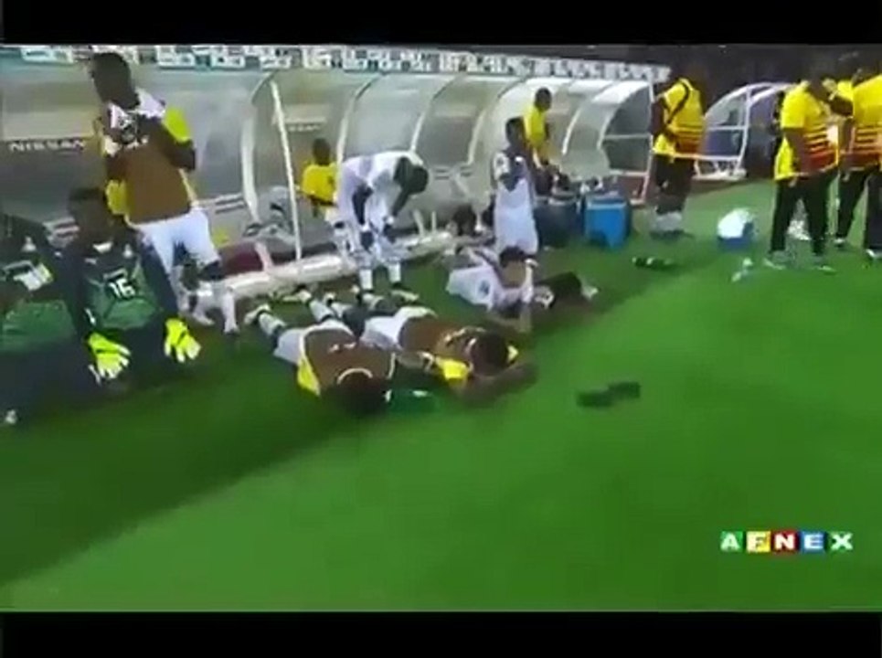 But de Copa qui offre la victoire à la Cote d'Ivoire et célébration des Eléphants