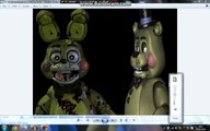 Toy springtrap and golden tinted freddy sing fnaf