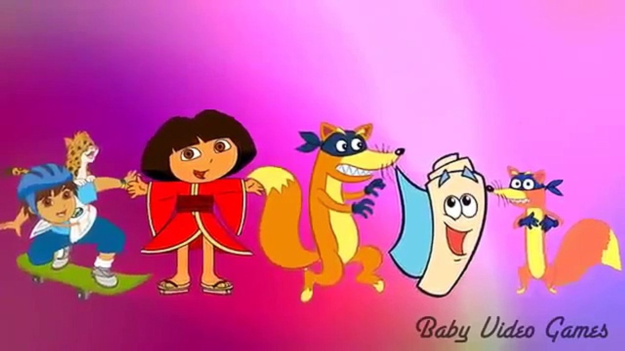 Dora the explorer Kids Songs Nursery Rhymes   Daddy finger family cartoon song