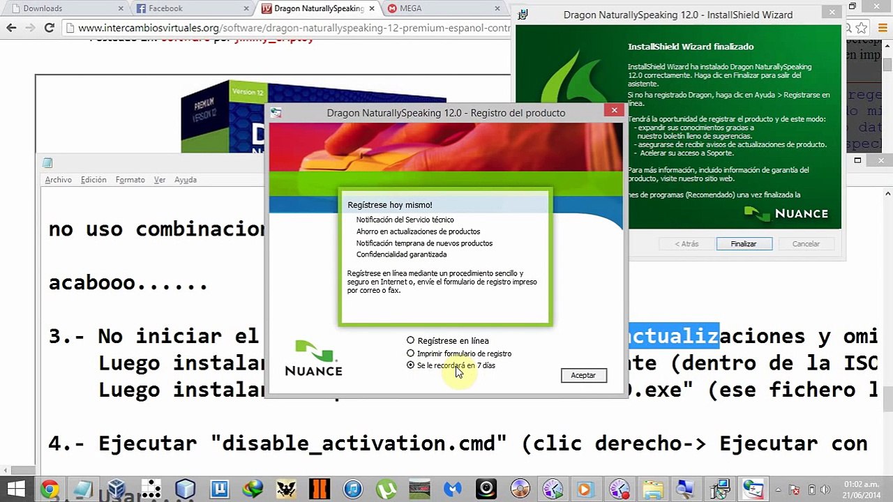 Dragon Naturally Speaking Premium 12 SP1 Español Full completo