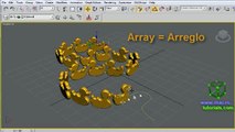 3D Studio Max -  Tutorial - Como crear arrays | Copias Ordenadas | Copias a lo largo de path - 2