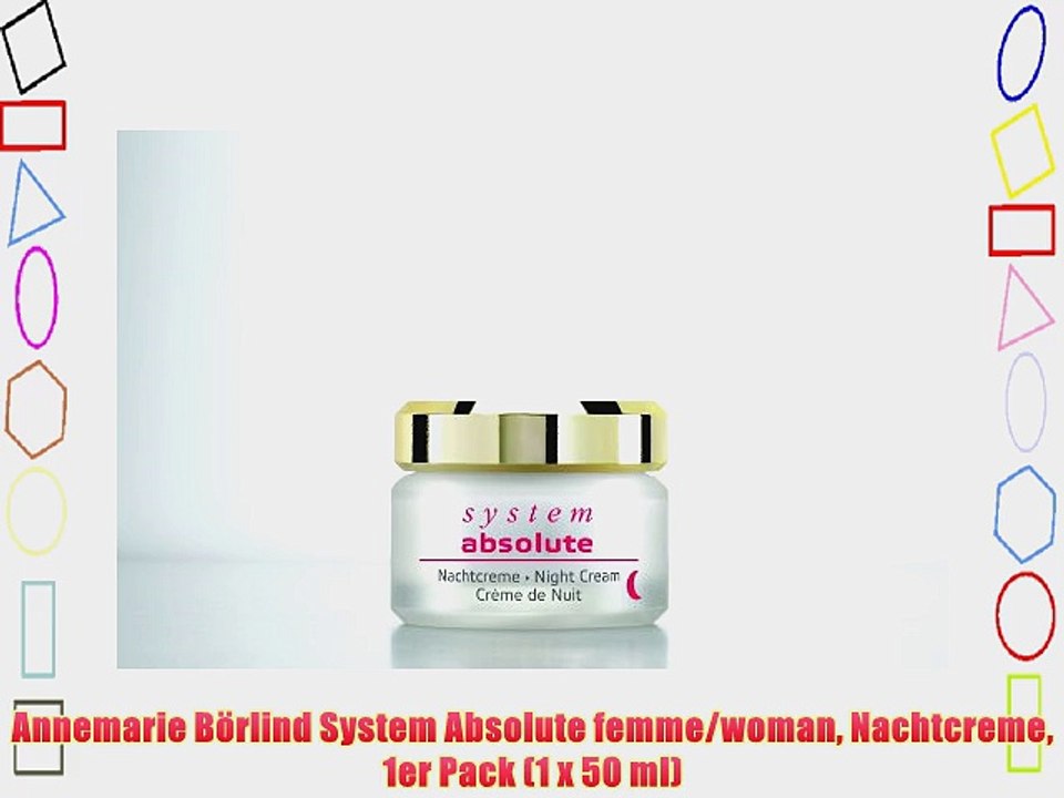 Annemarie B?rlind System Absolute femme/woman Nachtcreme 1er Pack (1 x 50 ml)